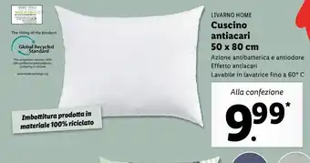 Lidl Cuscino antiacari 50x82 cm offerta