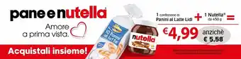 Lidl Pane e nutella offerta