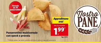 Lidl Panzerottino multicereale con speck e provola offerta