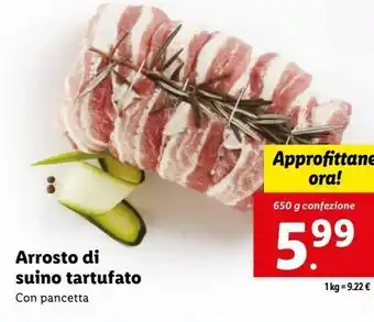 Arrosto di suino tartufato
