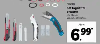 Lidl Set taglierini o cutter offerta