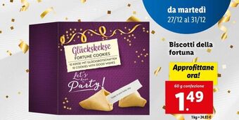 Lidl Biscotti della fortuna offerta