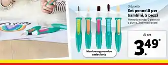 Lidl Set pennarelli per bambini 5 pezzi offerta