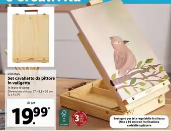 Lidl Set cavalletto da pittore in valigetta offerta