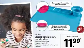 Lidl Vasooio per dipingere con bicchiere offerta