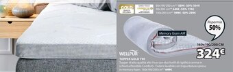 Wellpur Topper Gold T90 160x190/200 cm
