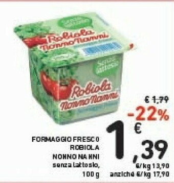 Conad Nonno Nanni Formaggio Fresco Robiola offerta