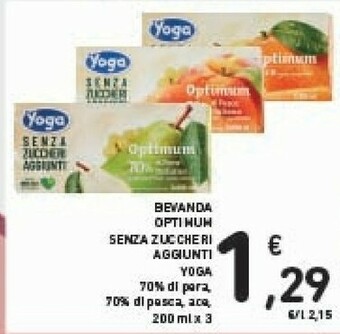 Conad Yoga Bevanda Optimum Senza Zuccheri Aggiunti offerta
