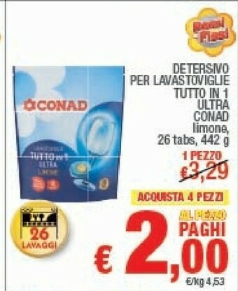 Conad Conad Detersivo Per Lavastoviglie Tutto In 1 Ultra offerta