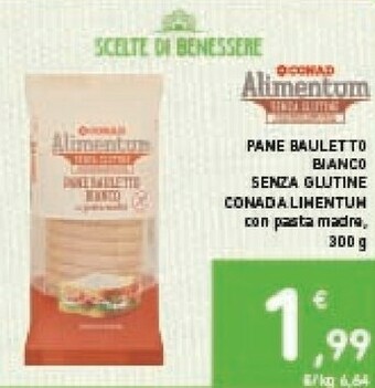 Conad Conad Alimentum Pane Bauletto Bianco Senza Glutine 300 G offerta