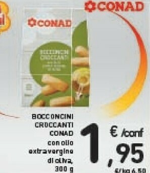 Conad Conad - Bocconcini Croccanti Con Olio Extravergine Di Oliva 300 G(ml) offerta