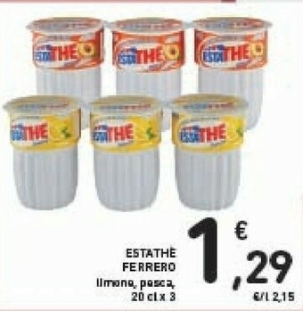 Conad Ferrero EstaThè Pesca Bicchierino 200 G(ml) offerta