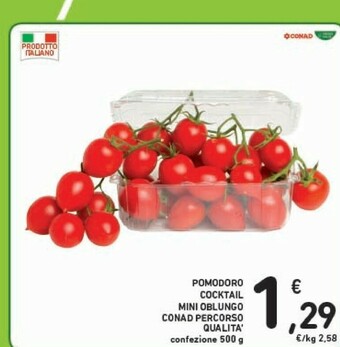 Conad Pomodoro Cocktail Mini Oblungo Conad Percorso Qualita offerta