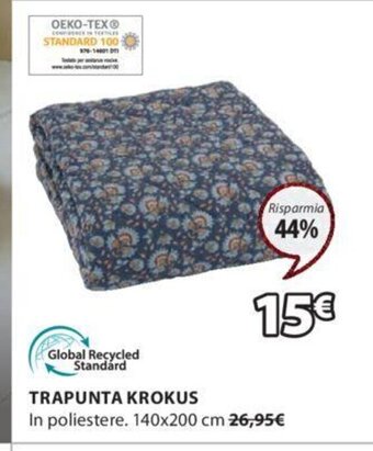 JYSK Trapunta Krokus In poliestere. 140x200 cm offerta