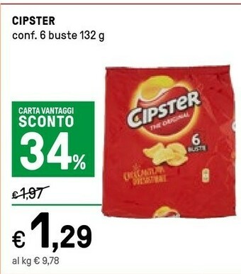 Iper La Grande Cipster Snack offerta