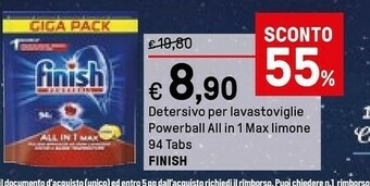 Iper La Grande Finish Detersivo lavastoviglie offerta