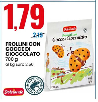 Eurospin Frollini Con Gocce Di Cioccolato 700 g offerta