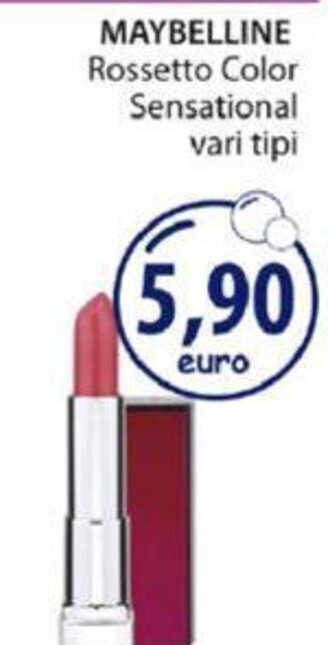 Acqua & Sapone Maybelline Rossetto Color Sensational vari tipi offerta