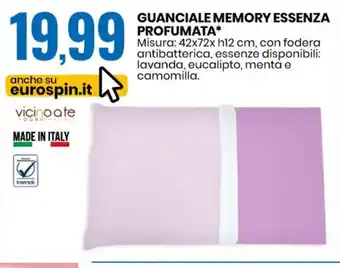 Eurospin Guanciale Memory Essenza Profumata Misura: 42x72xh12 cm offerta