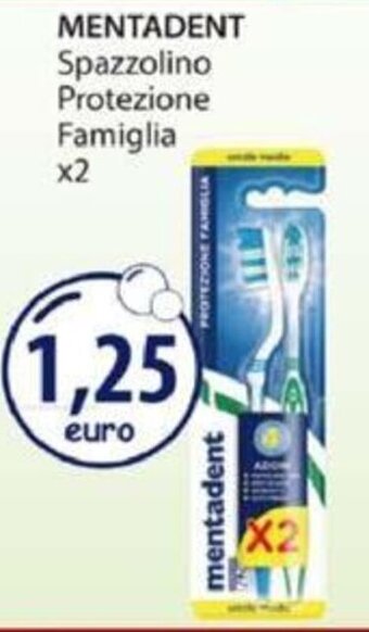 Acqua & Sapone Mentadent Spazzolino Protezione Famiglia x2 offerta