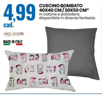 Eurospin Cuscino Bombato 40x40 cm/ 30x50 cm offerta