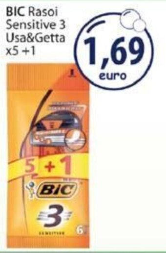 Acqua & Sapone Bic Rasoi Sensitive 3 Usa&Getta x5 + 1 offerta