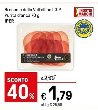 Iper La Grande Bresaola Della Valtellina Igp offerta