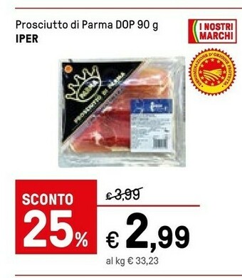 Iper La Grande Prosciutto Di Parma Dop offerta