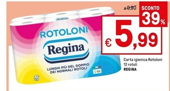 Iper La Grande Regina Carta Igienica Rotoloni offerta