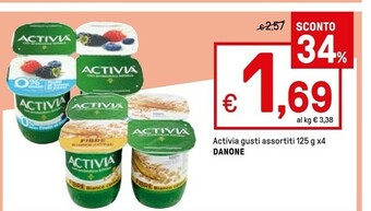 Iper La Grande Danone Activia Pesca Mango offerta