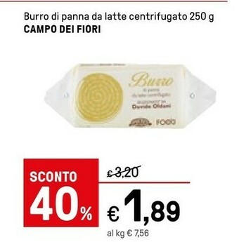 Iper La Grande Campo dei fiori Burro Di Panna Da Latte Centrifugato offerta