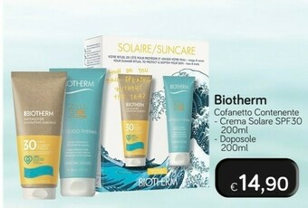 Idea bellezza Biotherm Cofanetto Contenente Crema Solare Spf30 200 Ml / Doposole 200 Ml offerta
