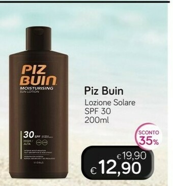 Idea bellezza Piz Buin Lozione Solare Spf 30 200 Ml offerta