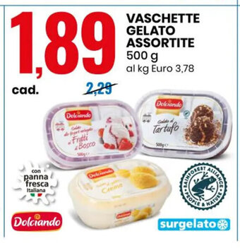Eurospin Vaschette Gelato Assortite 500 g offerta