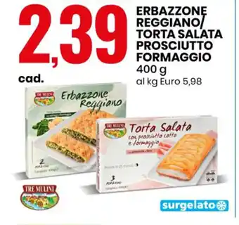 Eurospin Erbazzone Reggiano / Torta Salata Prosciutto Formaggio 400 g offerta