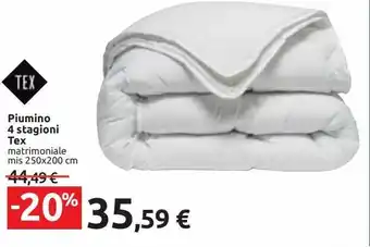 Carrefour Iper Piumino 4 stagioni tex offerta