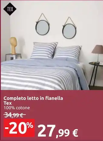 Completo letto in flanella tex