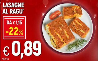 Famila Lasagne al Ragu' all'etto offerta