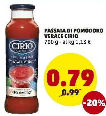 PENNY Cirio La Verace Passata 700 G(ml) offerta