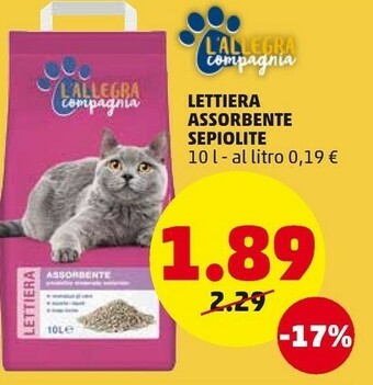 PENNY Lettiera Assorbente Sepiolite offerta