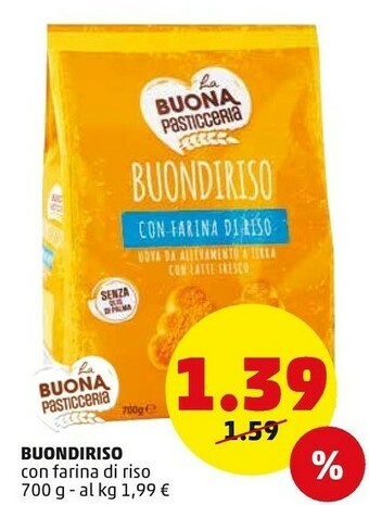 PENNY La buona pasticceria Buondiriso Frollini Con Riso 700 G(ml) offerta