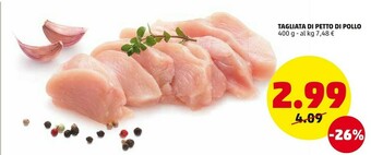 PENNY Tagliata Di Petto Di Pollo 400 G offerta