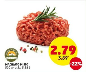 PENNY Sapori di cascina Macinato Misto 500 G offerta