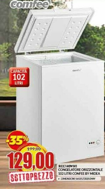 Comfeè Congelatore Orizzontale Rcc140wh1