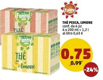PENNY Funny Drink - Thè Al Gusto Limone 1200 G(ml) offerta