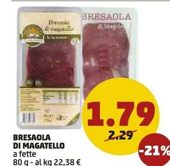 PENNY Sapor di Cascina Bresaola Di Magatello 80 G(ml) offerta