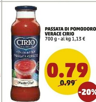 PENNY Cirio La Verace Passata 700 G(ml) offerta