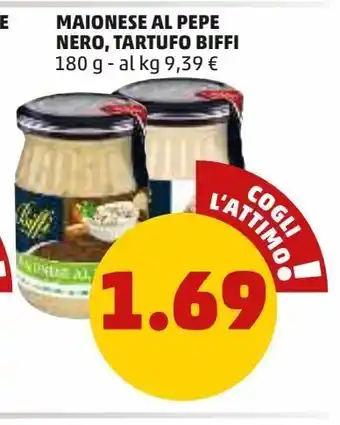 PENNY Maionese al pepe nero, tartufo biffi 180 g — al kg 9,39 € offerta