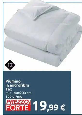 Carrefour Iper Piumino in microfibra tex offerta