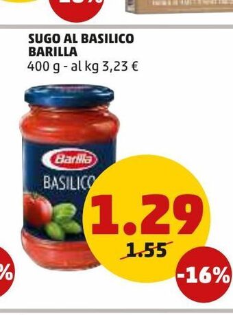 PENNY Sugo al basilico barilla 400 g offerta